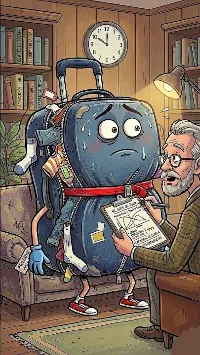 ¿El estrés de viajar? ? El drama de una maleta en terapia ?