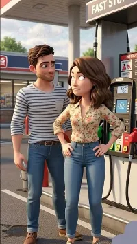 El nuevo concepto de lujo #ValeriayHugo #gasolina #humor #parejas #comedia