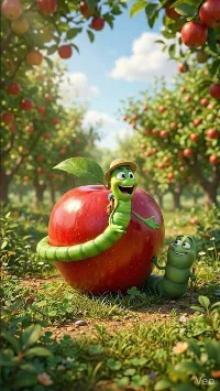 Gusanitos #elpersonajedelasemana #fruit #cartoon #funny #animation #frutas