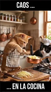 ¡Caos en la Cocina! ? Chef Gato en llamas